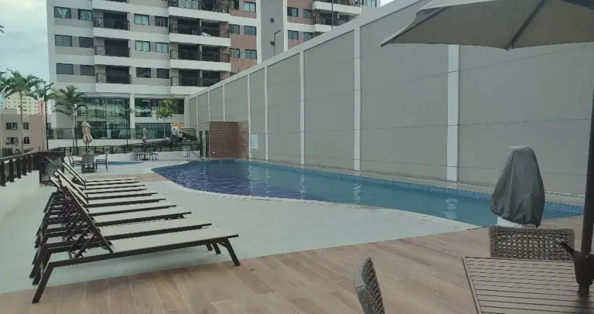 Apartamento novo e projetado, dois quartos, varanda e lazer completo.