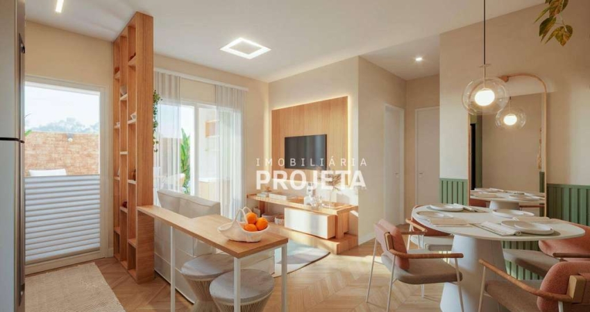 Apartamento com 2 dormitórios à venda, 53 m² - Jardim Everest - Presidente Prudente/SP