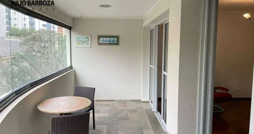 Apartamento em Moema pássaros, 140m, prédio semi novo, com 2 vagas de garagem