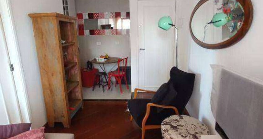 Apartamento com 1 dormitório para alugar, 30 m² por R$ 4.002,88/mês - Moema Índios - São Paulo/SP