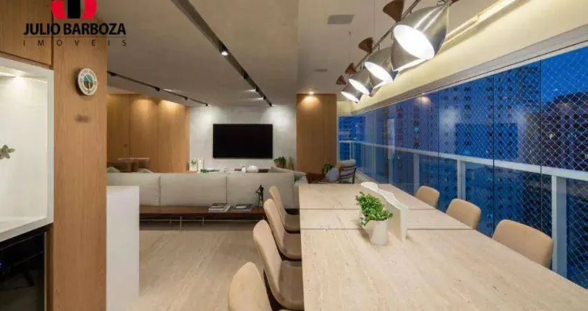 Apartamento no Brooklin, prédio novo, 164m, 3 suítes, sendo 1 suíte master, 3 vagas de garagem  novo,