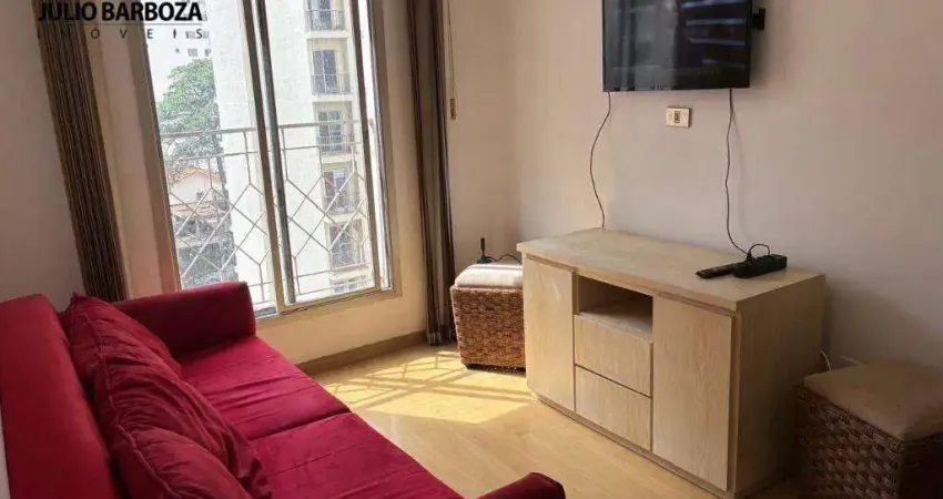 Apartamento mobiliado em moema pássaros, com 1 dormitório, e 1 vaga de garagem