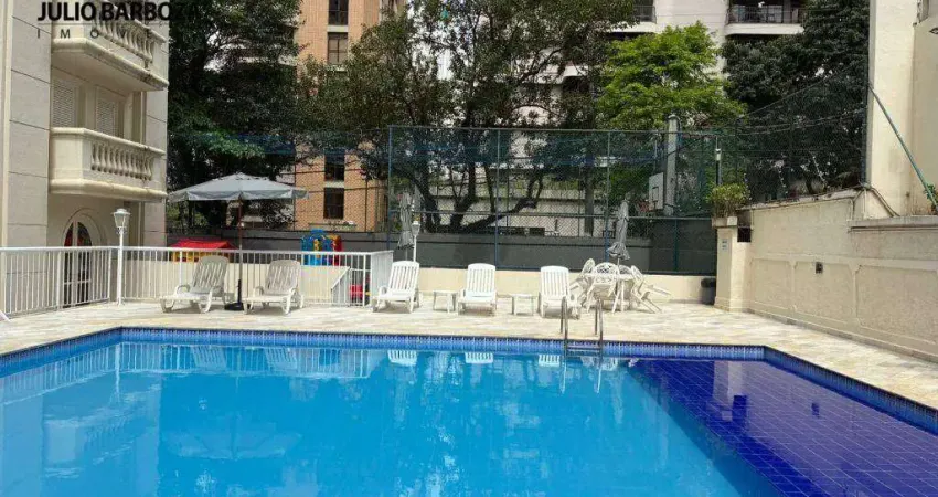 Apartamento em moema pássaros, 128m²,com 3 dormitórios, sendo 1 suíte, 1 vaga de garagem, e lazer total