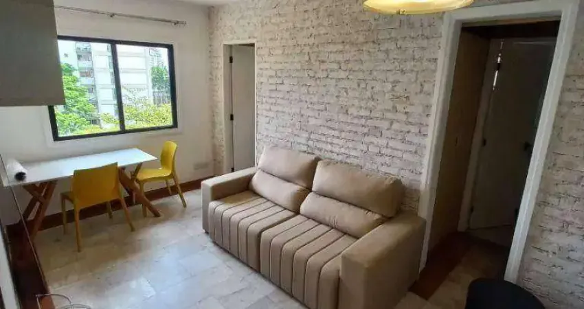 V.n.c locação 1:dorm 30m2 ,mobiliado com garagem ,piscina , local nobre entre afonso brás e hélio pelegrino sp