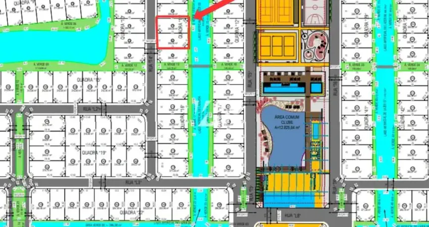 Terreno 600m² Fundos Lago Condomínio Reserva - Pedra Branca