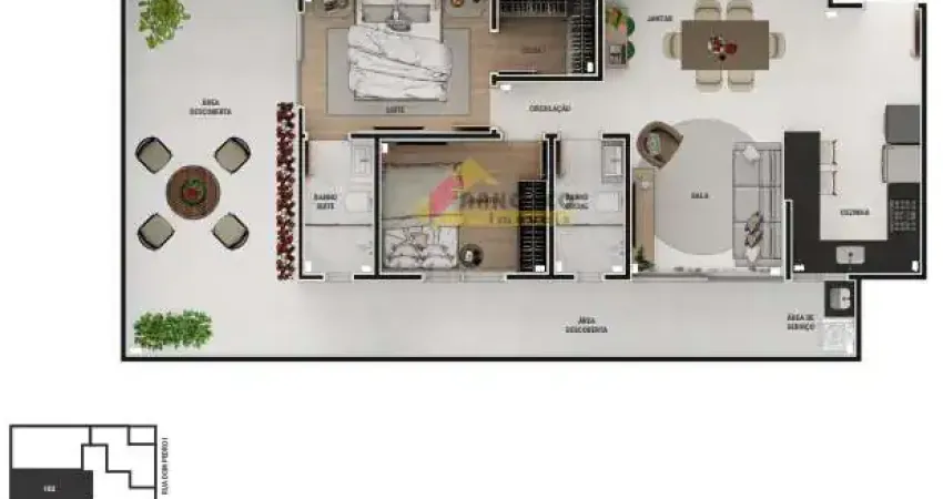 Apartamento com Área Privativa à venda, 2 quartos, 1 suíte, 2 vagas, Sidil - Divinópolis/MG