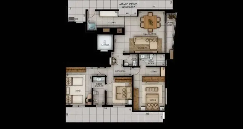 Apartamento com Área Privativa à venda, 3 quartos, 1 suíte, 2 vagas, Sidil - Divinópolis/MG