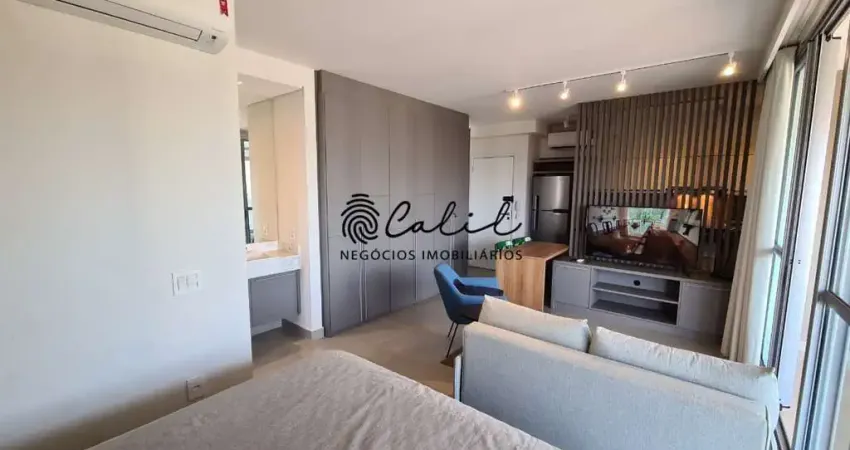 Fiusa one - apartamento studio mobiliado com 49,37m² para locação por r$ 4.000,00 - edifício fiusa one, ribeirão preto/sp