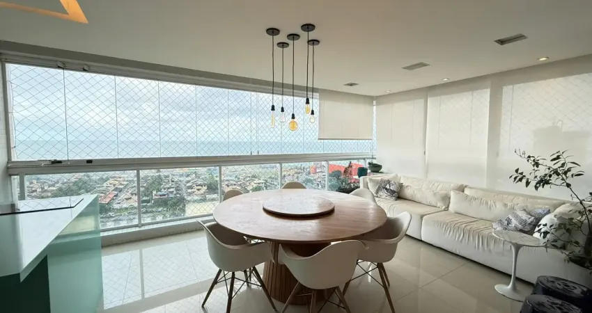 Apartamento alto padrão com vista mar em patamares – 155m², 3 vagas, finamente decorado