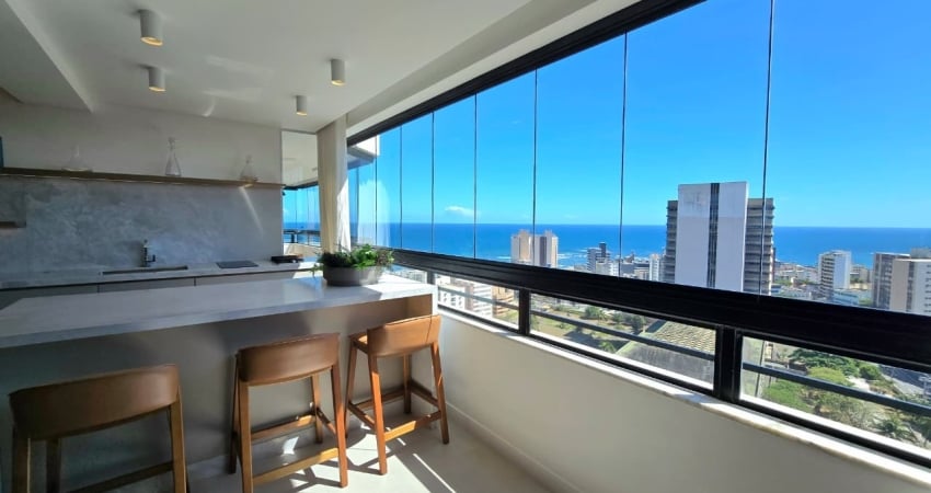 Pituba ville | porteira fechada 155 m² | reformado | vista mar | 4 quartos