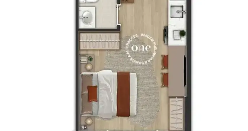 O imóvel no bairro pinheiros e possui 24 metros quadrados com 1 dorm