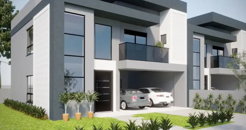 CAMPO COMPRIDO - 175M2 - SOBRADO 03 SUITES, BWC SOCIAL, LAVABO, 03 A 04 VAGAS, DE FRENTE ALTO PADRÃO, NOVO, A 500 METROS DO TERMINAL CAMPO COMPRIDO, RUA TRANQUILA