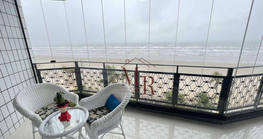 Apartamento Frente Mar  com 3 dormitórios à venda, 147 m² por R$ 980.000 - Vila Tupi - Praia Grande/SP