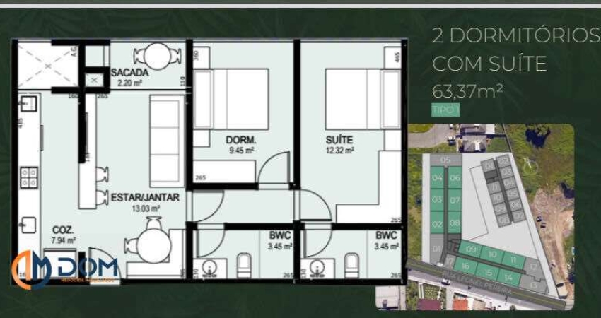 Apartamento com 2 quartos à venda no Cachoeira do Bom Jesus, Florianópolis 