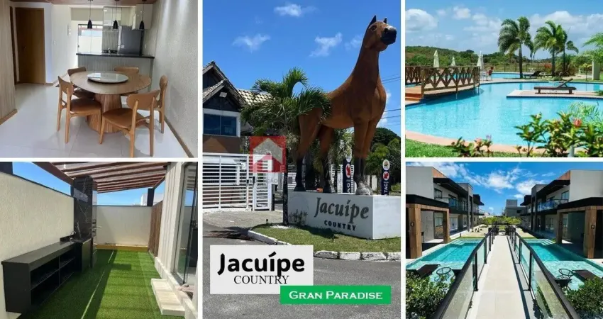 Loteamento jacuípe country – village gran paradise – village com 90m², 02 dormitórios e garden disponível para venda por r$750.000