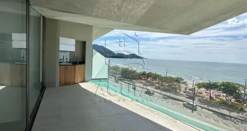 Apartamento alto padrão com piscina na sacada frente mar na praia Grande em Ubatuba!