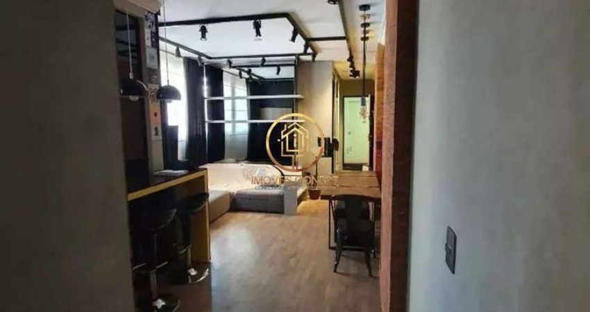 Apartamento moderno de 49m²à venda, 1 suíte, 2 banheiros, em Campinas/SP