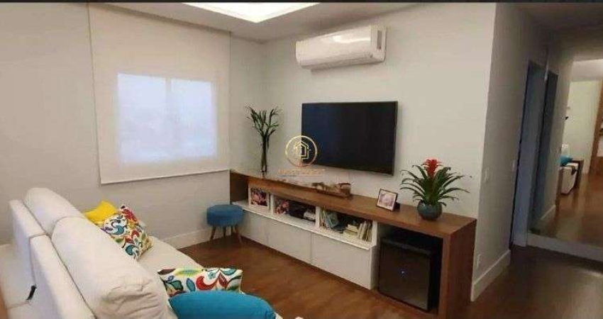 Apartamento á venda 82 m², 2 dormitórios sendo 1 suíte, 2 vagas de garagem no ba