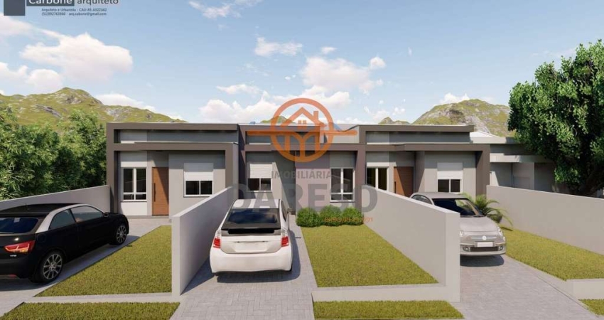 CASA NOVA C/ 2 DORMITÓRIOS E ÓTIMO ACABAMENTO EM LOCALIZAÇÃO PRIVILEGIADA