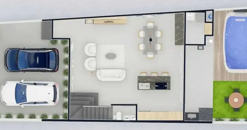 Casa com 2 suítes e 1 suíte master com 2 vagas de garagem na região de Camboriú
