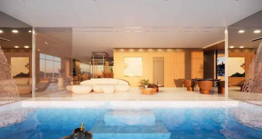 Duplex na planta com piscina privativa frente mar no centro de Balneário Camboriú