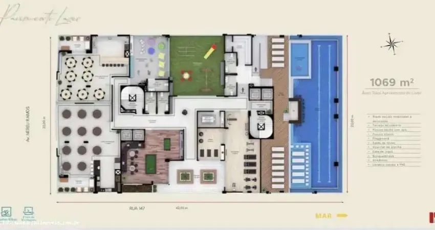 Apartamento Vista Mar definitiva com 3 suítes e 2 vagas de garagem no centro de Itapema.