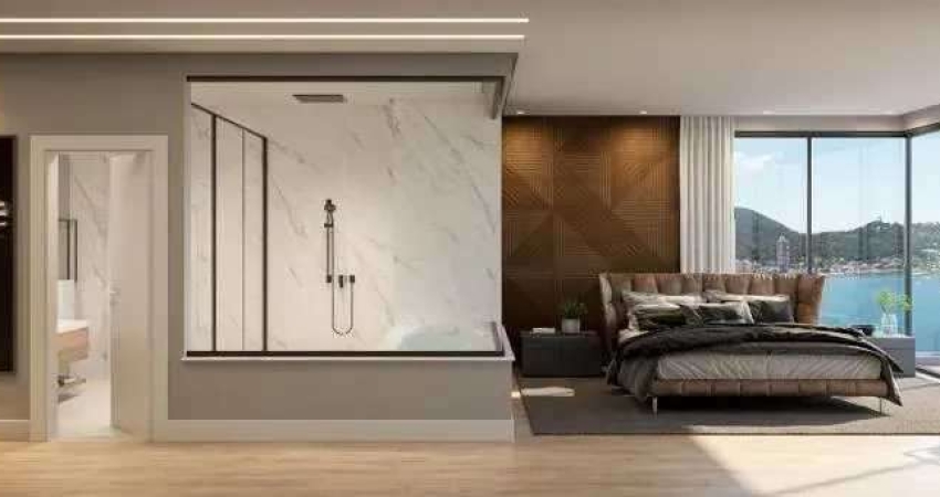 Apartamento frente-mar com 229,31m² privativos, 4 suítes e 3 vagas no Centro de Itapema