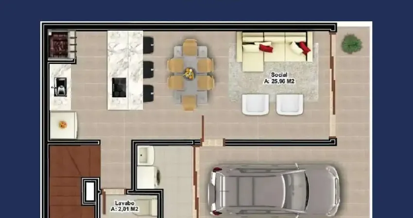 Casa com 2 suítes, 1 vaga de garagem e 90 m² privativos no Bairro Panorâmico - Garopaba/SC