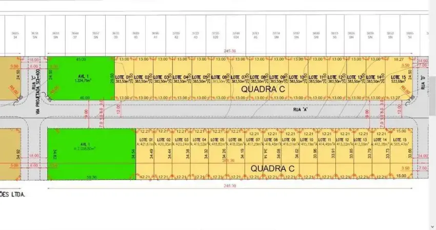Terreno 383,50 m² Pronto Para Construir Em Loteamento Estruturado no Alameda Rio Vermelho - Fpolis