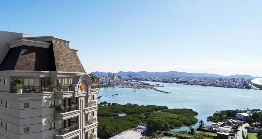 Apartamento de alto padrão com vista para o Rio e o Mar com 3 dormitórios sendo 1 suíte em Itajaí