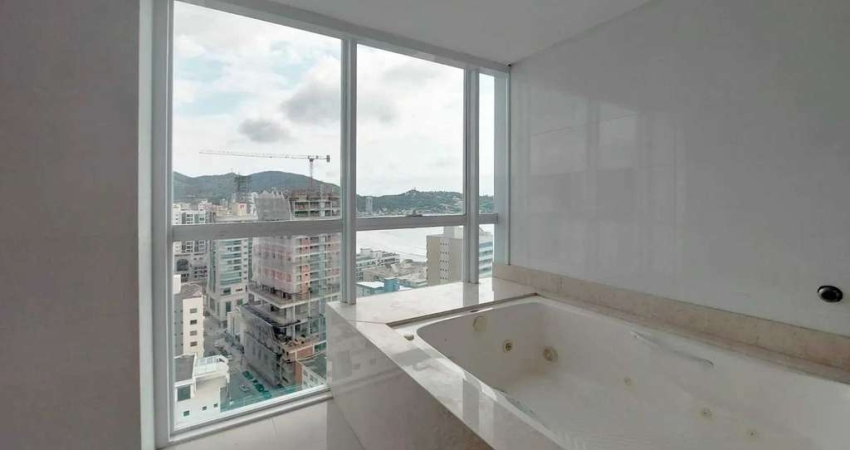 Duplex com Vista Mar Definitiva com 5 suítes e 3 vagas de garagem no Centro de Itapema