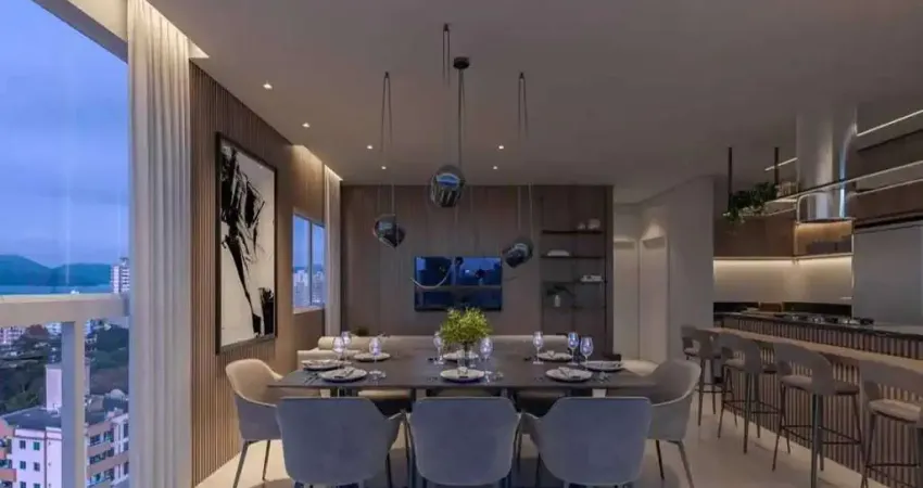 Apartamento 3 suítes e 2 vagas de garagem em balneário perequê/sc