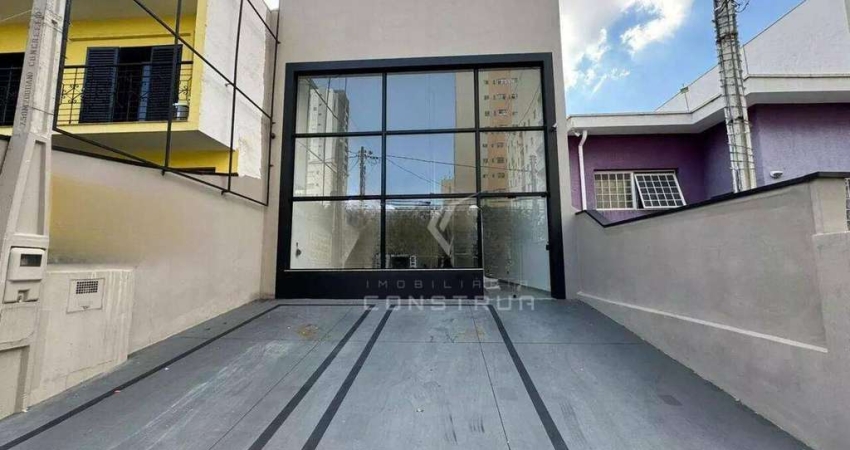 SALÃO COMERCIAL NOVO PARA LOCAÇÃO NA VILA ITAPURA EM CAMPINAS-SP