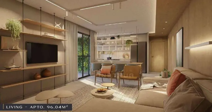 Lançamento - casa prado residence riva: apartamento de 96m², 3 quartos, 1 suíte e varanda gourmet