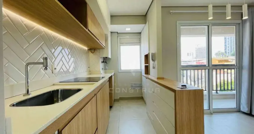 Apartamento com 1 dormitório , 45 m² - venda por r$ 500.000 ou aluguel por r$ 3.848/mês - vila eliza- campinas/sp