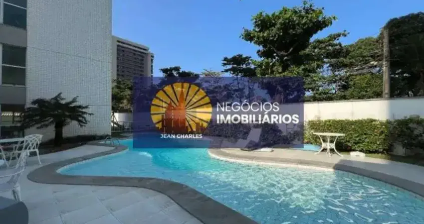 Jean charles/candeias: 3 qts, 1 suíte, 1 vaga, porcelanato, vista mar, 64m², piscina, churrasqueira.