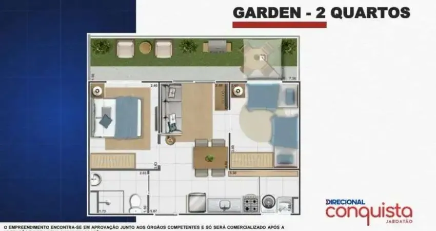 Jean charles : sala 1/2, 2 quarto ,1 wc, cozinha, 1 vaga de garagem.