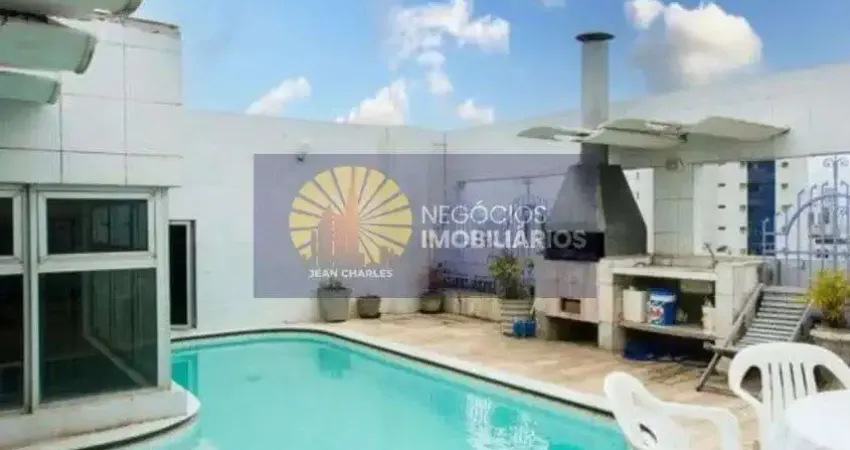 Jean charles/cobertura navegantes: vista mar, 290m², 4 qts, 3 stes, piscina, churrasqueira,