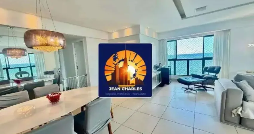 Jean charles / boa viagem : beira-mar, nascente, 155m² 4 qts, 3 suítes, 3 vagas + lazer