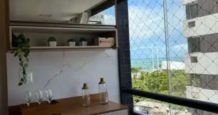 Jean charles/ a 100m da av boa viagem: varanda integrada à sala c vista mar, porcelanato, lazer