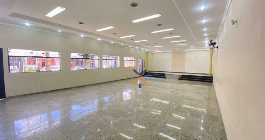 Salão, 192 m² - venda por R$ 750.000,00 ou aluguel por R$ 7.200,00/mês - Vila Pires - Santo André/SP