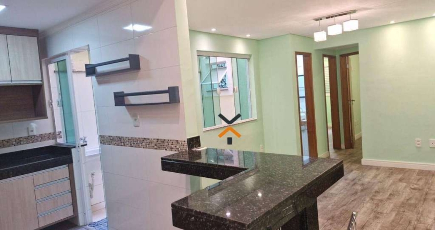 Apartamento com 2 dormitórios para alugar, 53 m² por R$ 2.718,00/mês - Vila Alpina - Santo André/SP