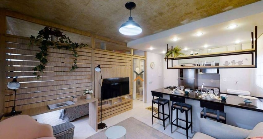 Apartamento com 1 dormitório, 35 m² - venda por R$ 330.000,00 ou aluguel por R$ 2.281,79/mês - Jardim Jamaica - Santo André/SP