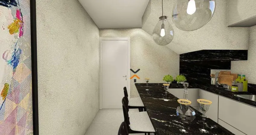 Cobertura com 2 dormitórios à venda, 83 m² por r$ 450.000,00 - vila eldízia - santo andré/sp