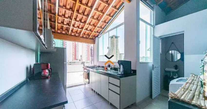 Cobertura com 2 dormitórios para alugar, 91 m² por r$ 3.162/mês - jardim teles de menezes - santo andré/sp