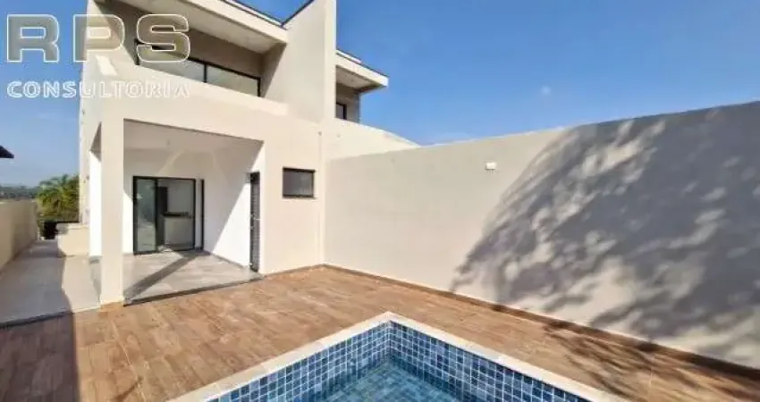 Casa pronta para morar no Jardim Paulista em Atibaia, 3 suítes com sacadas, salas e cozinha integradas, espaço gourmet, piscina e área verde!