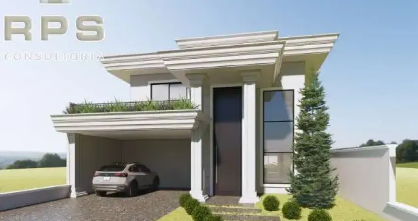 Casa em construção no Condomínio Vista da Serra em Atibaia, 3 suítes, escritório reversivel em mais uma suíte, piscina, espaço gourmet, lazer completo