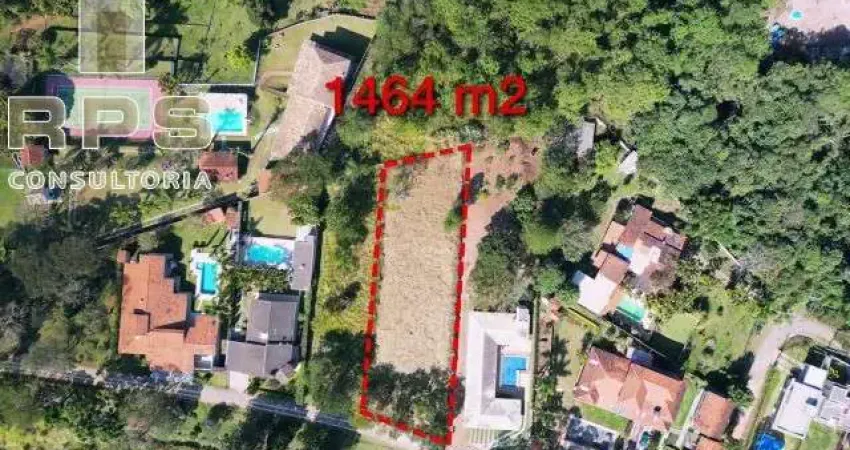 Terreno totalmente plano com 1464 m2 a venda no condomínio estancia dos lagos