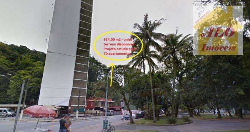 Terreno à venda, 914 m² por R$ 4.570.000,00 - Centro - São Vicente/SP