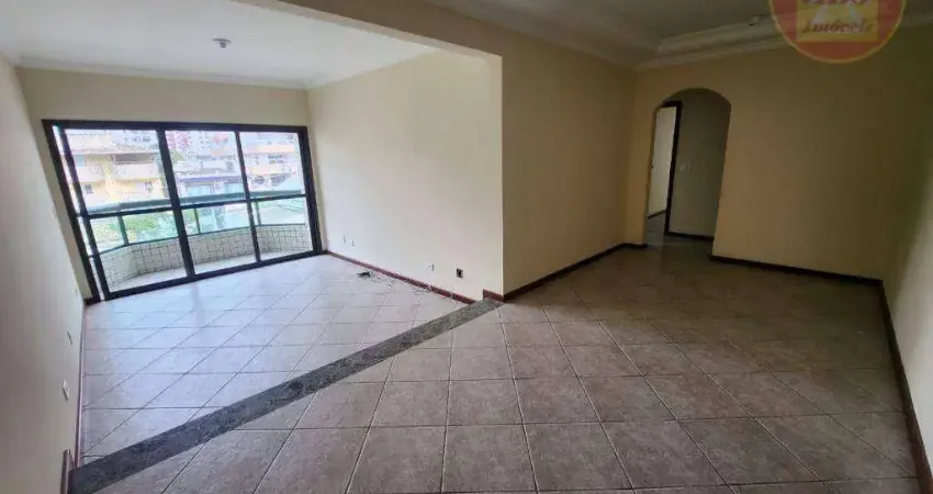 Apartamento com 3 dormitórios para alugar, 107 m² por r$ 3.500,00/mês - canto do forte - praia grande/sp
